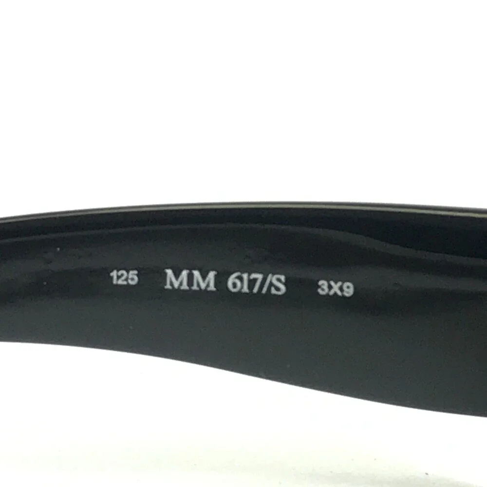 Max Mara Sunglasses MM 617/S 3X9 Black Wrap Frames with Black Shield Lens